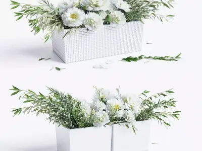 Flower compositions 3D model