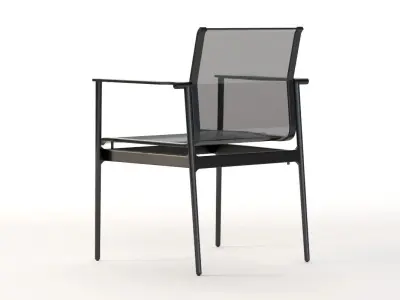 Ginger Jar Furniture Stacking Chair With Arm 3D model