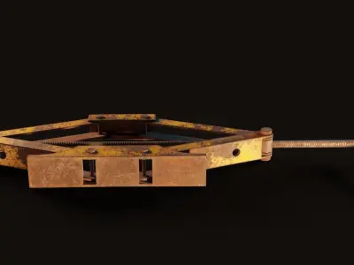 scissor jack car Low-poly 3D model