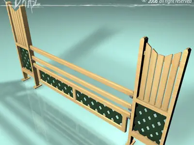 green wood jump 3D model