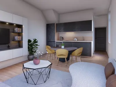 living room-Salon 3D model