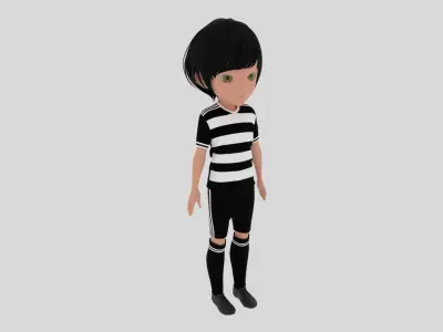 Soccer Player Low-poly 3D model