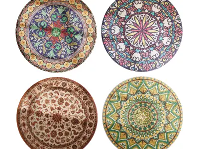 round carpet 18 3D model