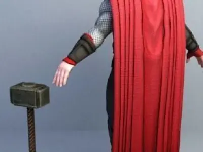 thor superhero 3D model