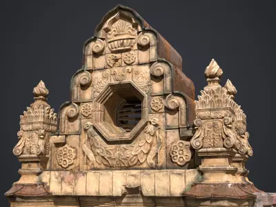 Old Door Portal Low-poly 3D model