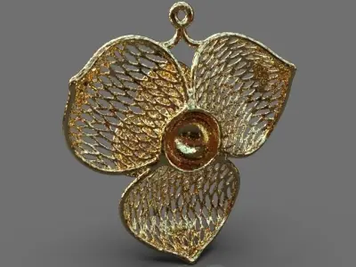 Floral ring 3D print model