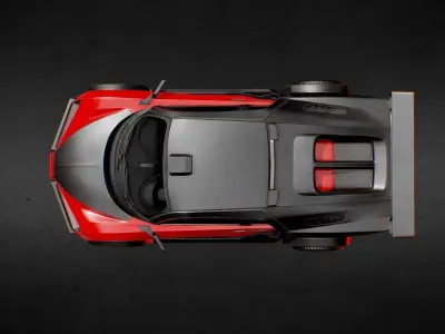 Off-road Bugatti PBR Low-poly 3D model