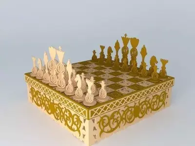 Chess Set Free 3D model