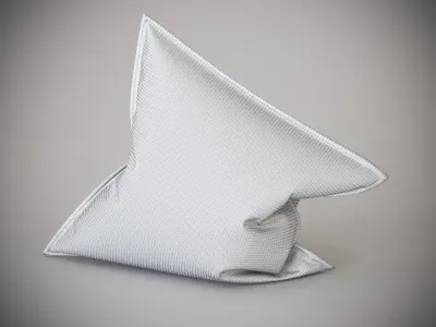 Pillow Set bean bag Low-poly 3D model