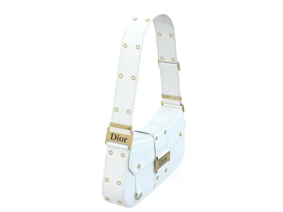 Dior Street Chic Bag White Leather 3D model