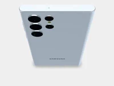 Samsung Galaxy S22 Ultra 5G Fantomwhite Low-poly 3D model