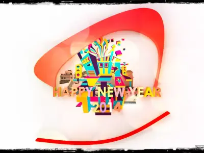 Happy new year-Classic art Free 3D model