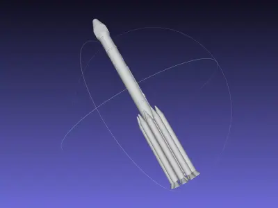 Delta II Heavy Rocket Printable Miniature 3D print model