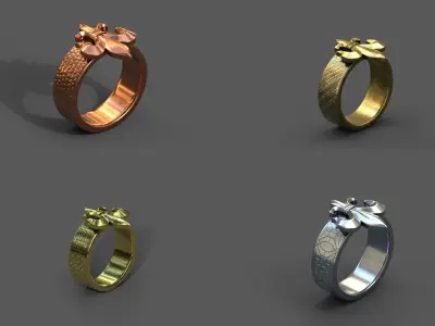 High-Quality 3D Ring Model Pack 16 Low-poly 3D model