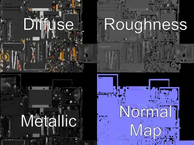 D Printer Model Pack with HighDetail Features Low-poly 3D model
