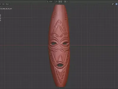 African Mask 06  3D print model