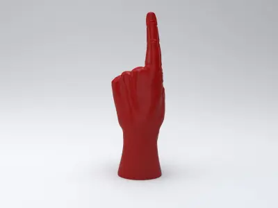 Pointing hand printable 3D print model