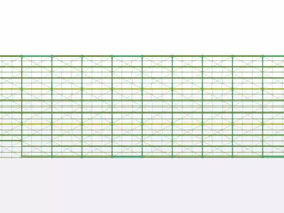 Industrial steel warehouse 3D model