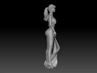 FORMULA ONE GIRL FLAG 4 3D print model