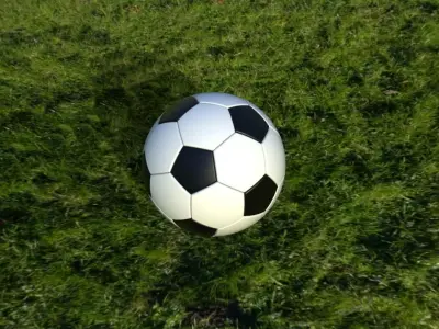 Football with full parameter football model 3D model