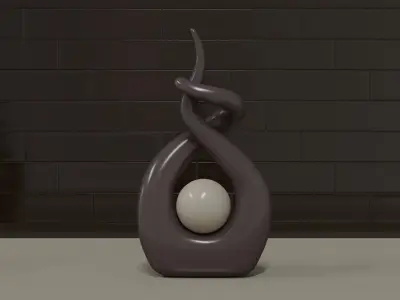 abstract sculpture Low-poly 3D model