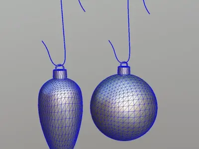 Christmas Bauble Low-poly 3D model