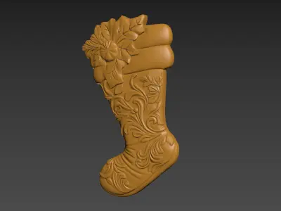 Christmas Stocking Sock Bags Relief 3D print model