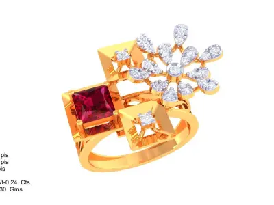 Diamond Ring 3D print model shop