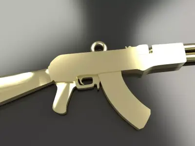AK47 Pendant Gold Silver Platinum Luxury Jewelry  3D print model