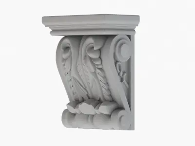Scroll Corbel 60 Printable 3D model