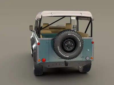 1985 Land Rover Defender 90 with interior ver 4 3D model