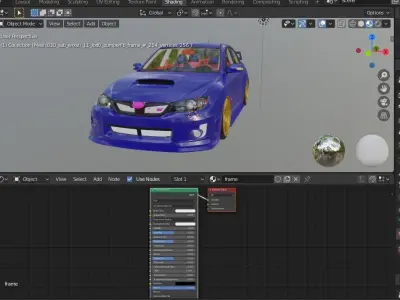 Subaru STI 11 Low-poly 3D model