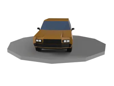 Classic Car LowPoly Low-poly 3D model