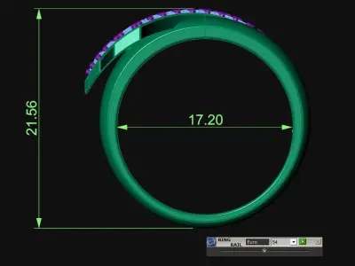 Diamond Jewelry Ring 3D print model