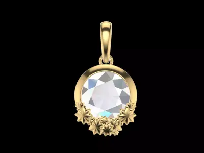 Stars Diamond Pendant 3D print model