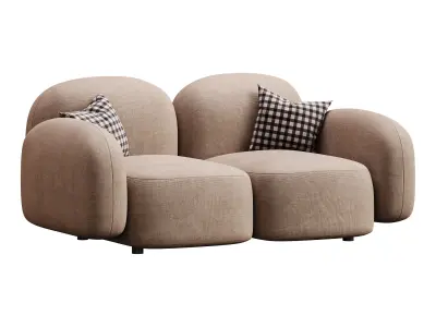 Modern Loveseat sofa 3D model