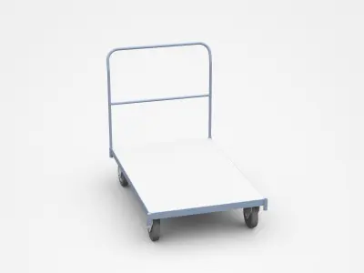 Container Cart On Wheels 3D model
