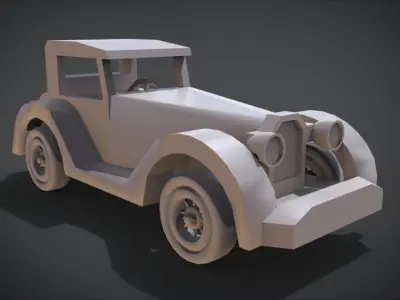 Toy car Low-poly 3D model