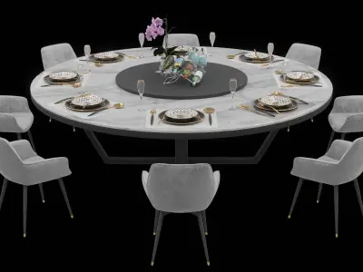 Dining Table set 3D model