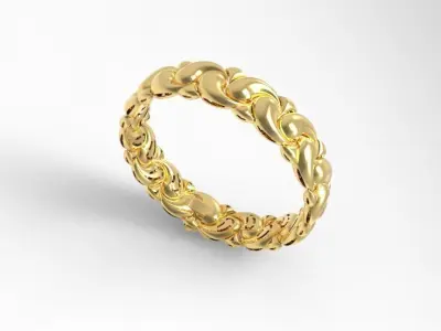 Comma Shaped Articulated Bracelet 3D print model