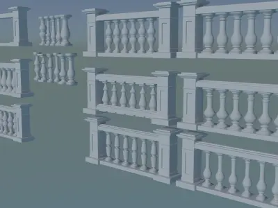 3D concrete balustrade 3D print model