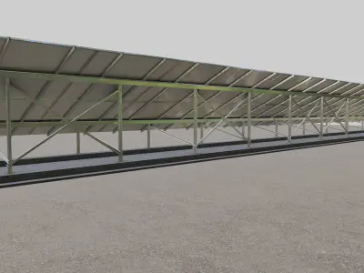 Solar Panel Steel Construction Type 16 3D model