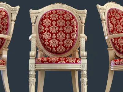 Classic Chair Low-poly 3D model