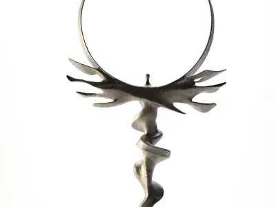 Abstract Human Ascension Sculpture 3D model