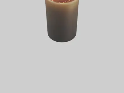 Decorative Candle model Low-poly 3D model