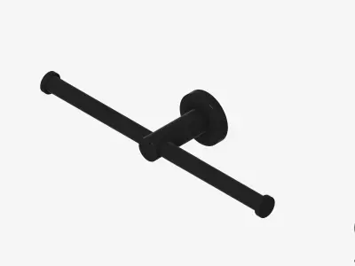 Toilet Roll Holder - Double - Luxury - Round - Round Plate Low-poly 3D model