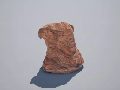 God Statue Thot Head Low-poly 3D model
