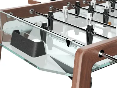 Derby canvas glass foosball table 3D model
