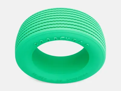 15x7 Goodyear Polyglas F60-15 Tire 3D print model