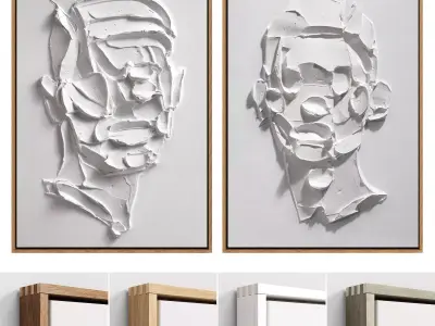 Plaster Two Frame 28 Low-poly 3D model